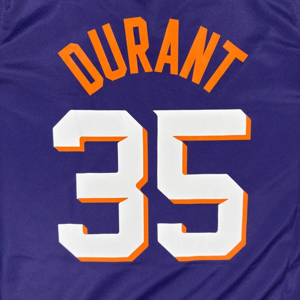 Fanatics NBA Phoenix Suns Kevin Durant 35 Jersey Purple kids Large New - Picture 10 of 13